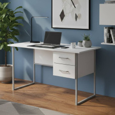 Письмовий стіл Ferrum-decor Дакота 75x140x70 сірий ДСП Біле 16мм (FRD-102348)