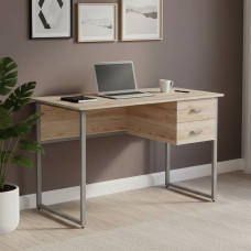 Компьютерный стол Ferrum-decor Дакота 75x140x70 серый ДСП Дуб Сан-Марино 16мм (FRD-102351)