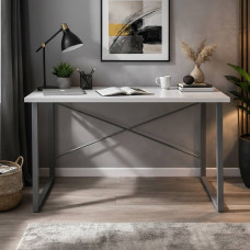 Письменный стол Ferrum-decor Дейв 76x140x70 серый ДСП Белое 32мм (FRD-102413)