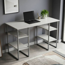 Письмовий стіл Ferrum-decor Карен 75x140x60 сірий ДСП Біле 16мм (FRD-102428)