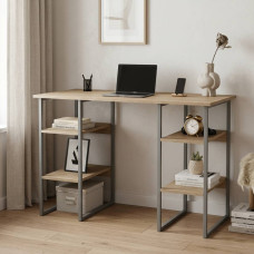 Письменный стол Ferrum-decor Карэн 75x140x60 серый ДСП Дуб Сонома 16мм (FRD-102429)