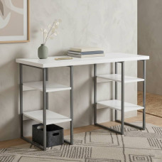 Письмовий стіл Ferrum-decor Карен 76x140x60 сірий ДСП Біле 32мм (FRD-102433)