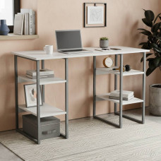 Письменный стол Ferrum-decor Карэн 75x140x70 серый ДСП Белое 16мм (FRD-102448)
