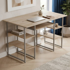 Комп'ютерний стіл Ferrum-decor Тім 75x140x60 сірий ДСП Дуб Сан-Марино 32мм (FRD-102476)