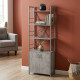 Етажерка 4/60 Ferrum-decor Серії Конект із тумбою 179x60x28 Сірий ДСП Бетон (FRD-102483) - фото 1
