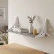 Полиця настінна Ferrum-decor Ханді 2 240x600x240 метал Білий ДСП Бетон 16 мм (FRD-102588) - фото 1