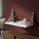 Полка настенная Ferrum-decor Ханди 2 240x700x240 металл Белый ДСП Белое 16 мм (FRD-102603) - фото 1