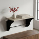 Полка настенная Ferrum-decor Комфи 260x500x240 металл Черный ДСП Сонома 16 мм (FRD-102719) - фото 1