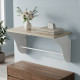 Полка настенная Ferrum-decor Комфи 260x600x240 металл Белый ДСП Сонома 16 мм (FRD-102747) - фото 1