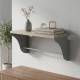 Полка настенная Ferrum-decor Комфи 260x600x240 металл Серый ДСП Сонома 16 мм (FRD-102754) - фото 1
