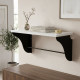 Полка настенная Ferrum-decor Комфи 260x700x240 металл Черный ДСП Белое 16 мм (FRD-102758) - фото 1