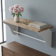 Полка настенная Ferrum-decor Комфи 260x700x240 металл Белый ДСП Дуб Сан-Марино 16 мм (FRD-102766) - фото 1