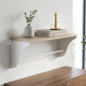 Полка настенная Ferrum-decor Комфи 260x700x240 металл Белый ДСП Сонома 16 мм (FRD-102768) - фото 1