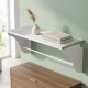 Настінна полиця Ferrum-decor Комфі 260x700x240 метал Білий ДСП Бетон 16 мм (FRD-102771) - фото 1