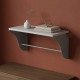 Полка настенная Ferrum-decor Комфи 260x700x240 металл Серый ДСП Белое 16 мм (FRD-102772) - фото 1