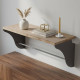 Полка настенная Ferrum-decor Комфи 260x700x240 металл Серый ДСП Дуб Сан-Марино 16 мм (FRD-102773) - фото 1