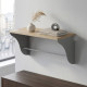 Полка настенная Ferrum-decor Комфи 260x700x240 металл Серый ДСП Сонома 16 мм (FRD-102775) - фото 1