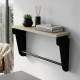 Полка настенная Ferrum-decor Свит 300x500x150 металл Черный ДСП Сонома 16 мм (FRD-102782) - фото 1
