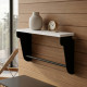 Полка настенная Ferrum-decor Свит 300x600x150 металл Черный ДСП Белое 16 мм (FRD-102800) - фото 1