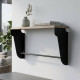 Полка настенная Ferrum-decor Свит 300x600x150 металл Черный ДСП Дуб Сан-Марино 16 мм (FRD-102801) - фото 1