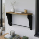 Полка настенная Ferrum-decor Свит 300x600x150 металл Черный ДСП Дуб Артизан 16 мм (FRD-102805) - фото 1