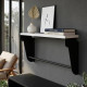 Полиця настінна Ferrum-decor Світ 300x700x150 метал Чорний ДСП Біле 16 мм (FRD-102821) - фото 1