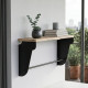 Полка настенная Ferrum-decor Свит 300x700x150 металл Черный ДСП Дуб Сан-Марино 16 мм (FRD-102822) - фото 1