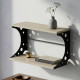 Полка настенная Ferrum-decor Букин 330x500x240 металл Черный ДСП Сонома 16 мм (FRD-102845) - фото 1