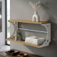 Настінна полиця Ferrum-decor Букін 330x500x240 метал Білий ДСП Дуб Артизан 16 мм (FRD-102854) - фото 1