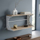 Полка настенная Ferrum-decor Букин 330x600x240 металл Белый ДСП Дуб Сан-Марино 16 мм (FRD-102871) - фото 1
