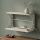 Полка настенная Ferrum-decor Букин 330x600x240 металл Белый ДСП Сонома 16 мм (FRD-102873) - фото 1