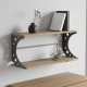 Полка настенная Ferrum-decor Букин 330x600x240 металл Серый ДСП Дуб Сан-Марино 16 мм (FRD-102878) - фото 1