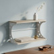 Полка настенная Ferrum-decor Букин 330x700x240 металл Белый ДСП Сонома 16 мм (FRD-102894) - фото 1