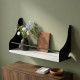 Полка настенная Ferrum-decor Изи 260x500x150 металл Черный ДСП Белое 16 мм (FRD-102905) - фото 1