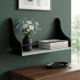 Полка настенная Ferrum-decor Изи 260x600x150 металл Черный ДСП Белое 16 мм (FRD-102926) - фото 1