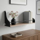 Полка настенная Ferrum-decor Изи 260x600x150 металл Черный ДСП Дуб Сан-Марино 16 мм (FRD-102927) - фото 1