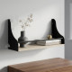 Полка настенная Ferrum-decor Изи 260x600x150 металл Черный ДСП Сонома 16 мм (FRD-102929) - фото 1