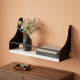 Полка настенная Ferrum-decor Изи 260x700x150 металл Черный ДСП Белое 16 мм (FRD-102947) - фото 1