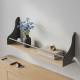 Полка настенная Ferrum-decor Изи 260x700x150 металл Серый ДСП Дуб Сан-Марино 16 мм (FRD-102962) - фото 1