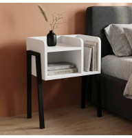Тумба модульна Ferrum-decor Амелі 540x450x320 метал Чорний ДСП Біле 16 мм (FRD-103004)