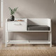 Банкетка із тумбочкою Ferrum-decor Бланка 540x1000x320 метал Білий ДСП Біле 16 мм (FRD-103031) - фото 1