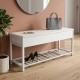 Банкетка с ящиком Ferrum-decor Дрейк 2 550x1200x400 металл Белый ДСП Белое 16 мм (FRD-103073) - фото 1