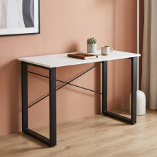 Письменный стол Ferrum-decor Драйв 75x100x60 Черный металл ДСП Белое 16 мм (FRD-103087)