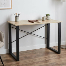 Письменный стол Ferrum-decor Драйв 75x100x60 Черный металл ДСП Дуб Сонома 16 мм (FRD-103090)