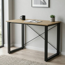 Письмовий стіл Ferrum-decor Драйв 75x100x60 Чорний метал ДСП Дуб Артизан 16 мм (FRD-103092)