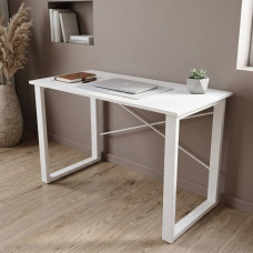 Письменный стол Ferrum-decor Драйв 75x120x60 Белый металл ДСП Белое 16 мм (FRD-103122)