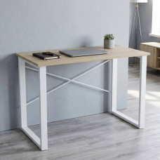 Письменный стол Ferrum-decor Драйв 75x120x60 Белый металл ДСП Дуб Сонома 16 мм (FRD-103125)
