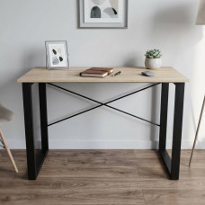 Письмовий стіл Ferrum-decor Драйв 75x140x60 Чорний метал ДСП Дуб Сонома 16 мм (FRD-103132)