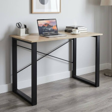 Письмовий стіл Ferrum-decor Драйв 75x120x70 Чорний метал ДСП Дуб Сонома 16 мм (FRD-103174)