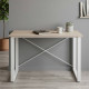 Письмовий стіл Ferrum-decor Драйв 75x120x70 Білий метал ДСП Дуб Сан-Марино 16 мм (FRD-103186) - фото 1